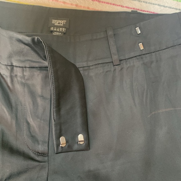 Esprit women size 4 black satin look pants with stretch - Picture 5 of 12